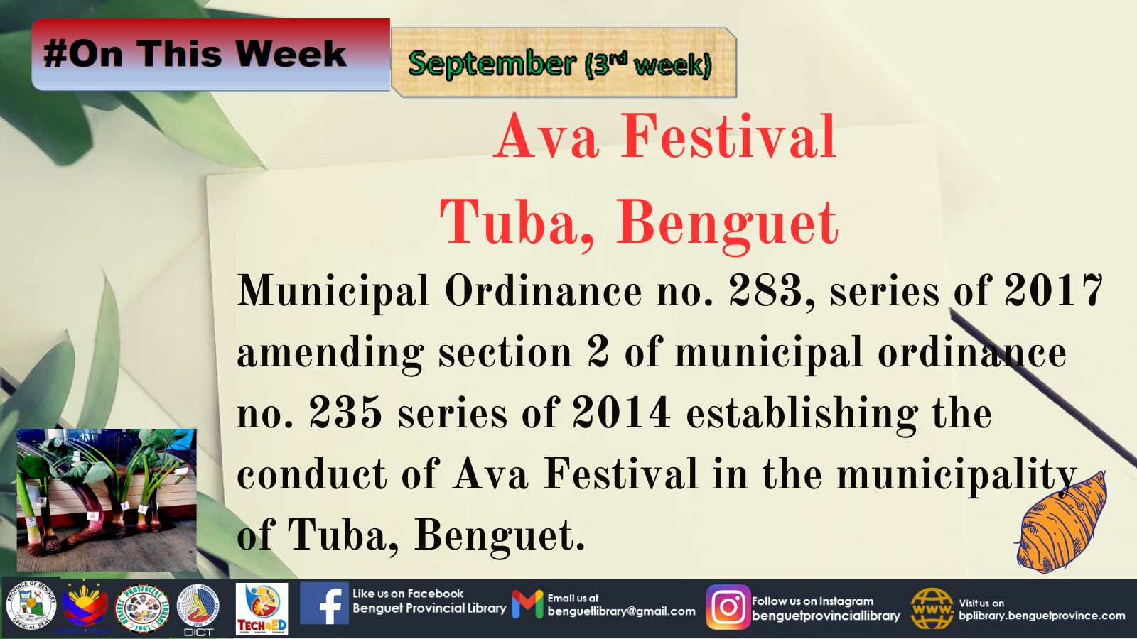 Ava Festival Tuba Benguet Benguet Provincial Library
