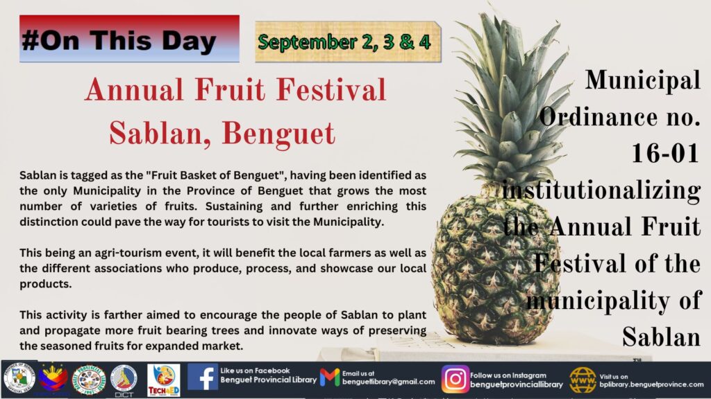 fruit festival - sablan sep 2,3,4